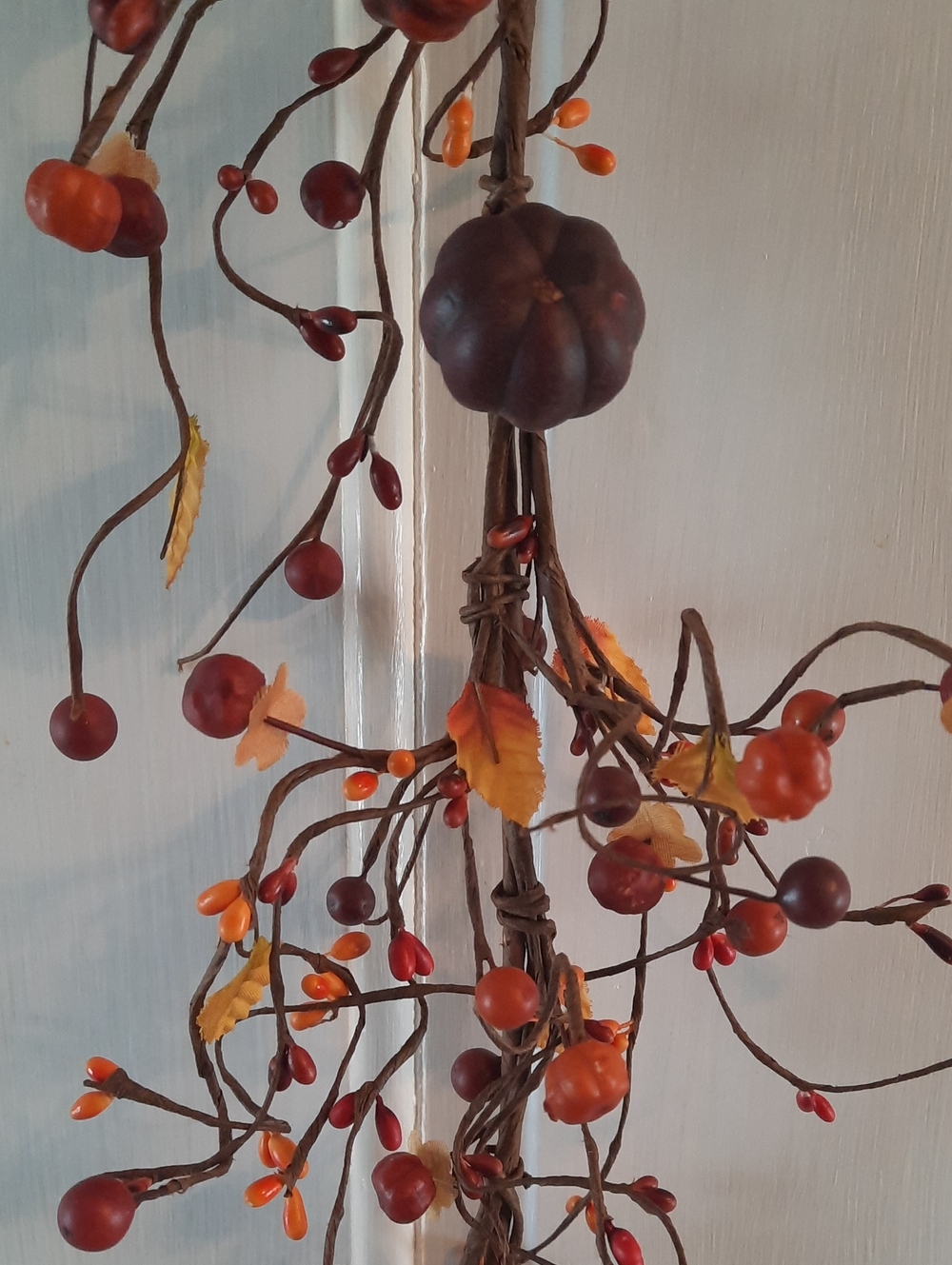 Autumn Pumpkin Seed Berry Bittersweet Artificial  Garland Home Accents NEW